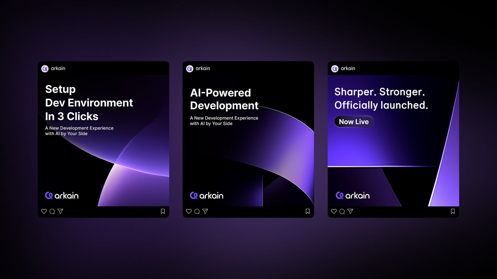 Arkain 심볼이 반영된 인스타그램 게시물 이미지