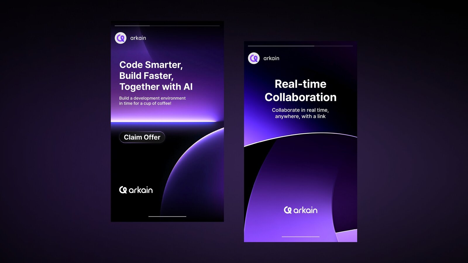 Arkain 심볼이 반영된 인스타그램 스토리 이미지